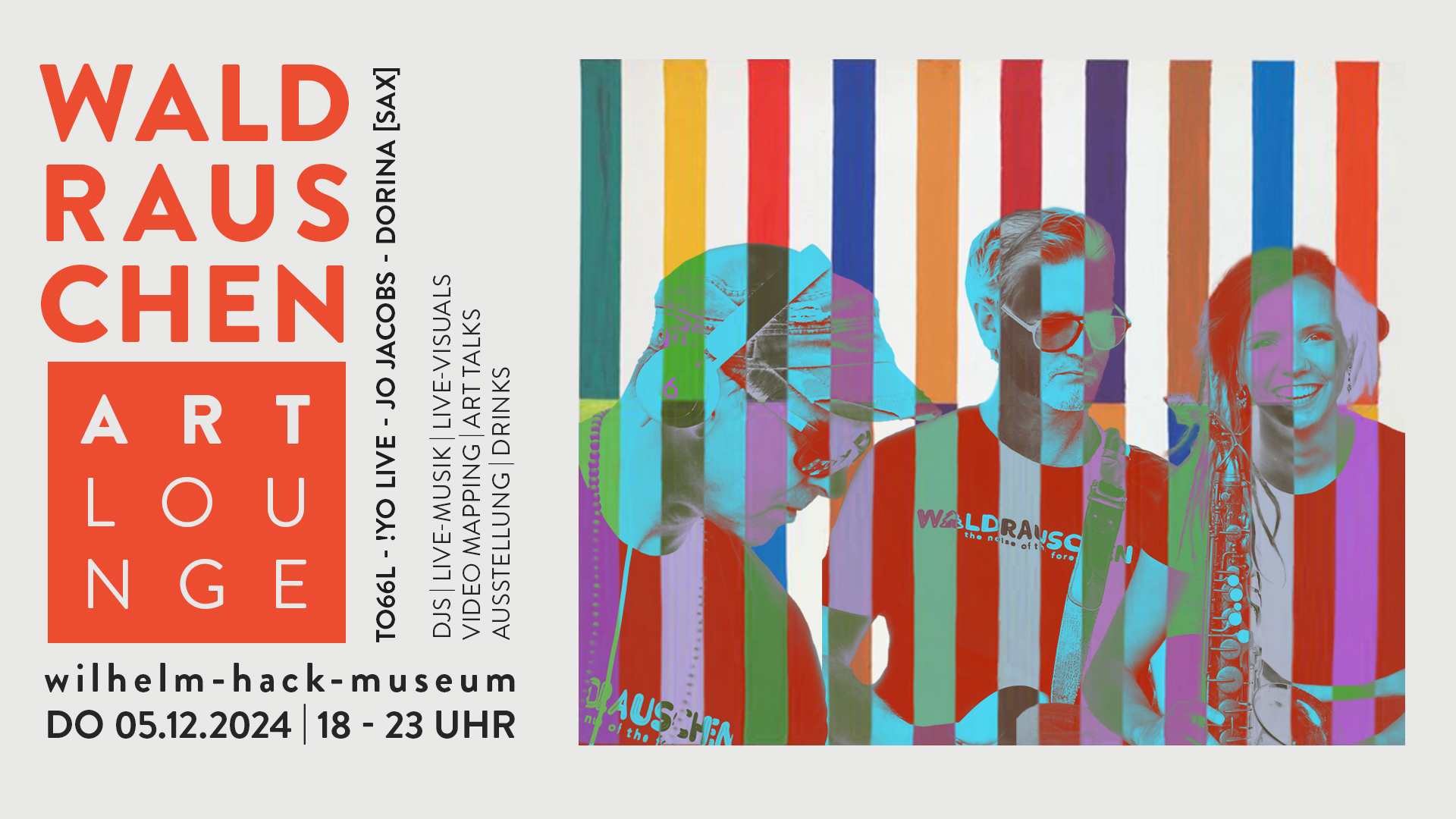 WALDRAUSCHEN – ART Lounge - Do, 05.12.2024, 18 – 23 Uhr – Wilhelm-Hack-Museum, Berliner Straße 23, 67059 Ludwigshafen am Rhein