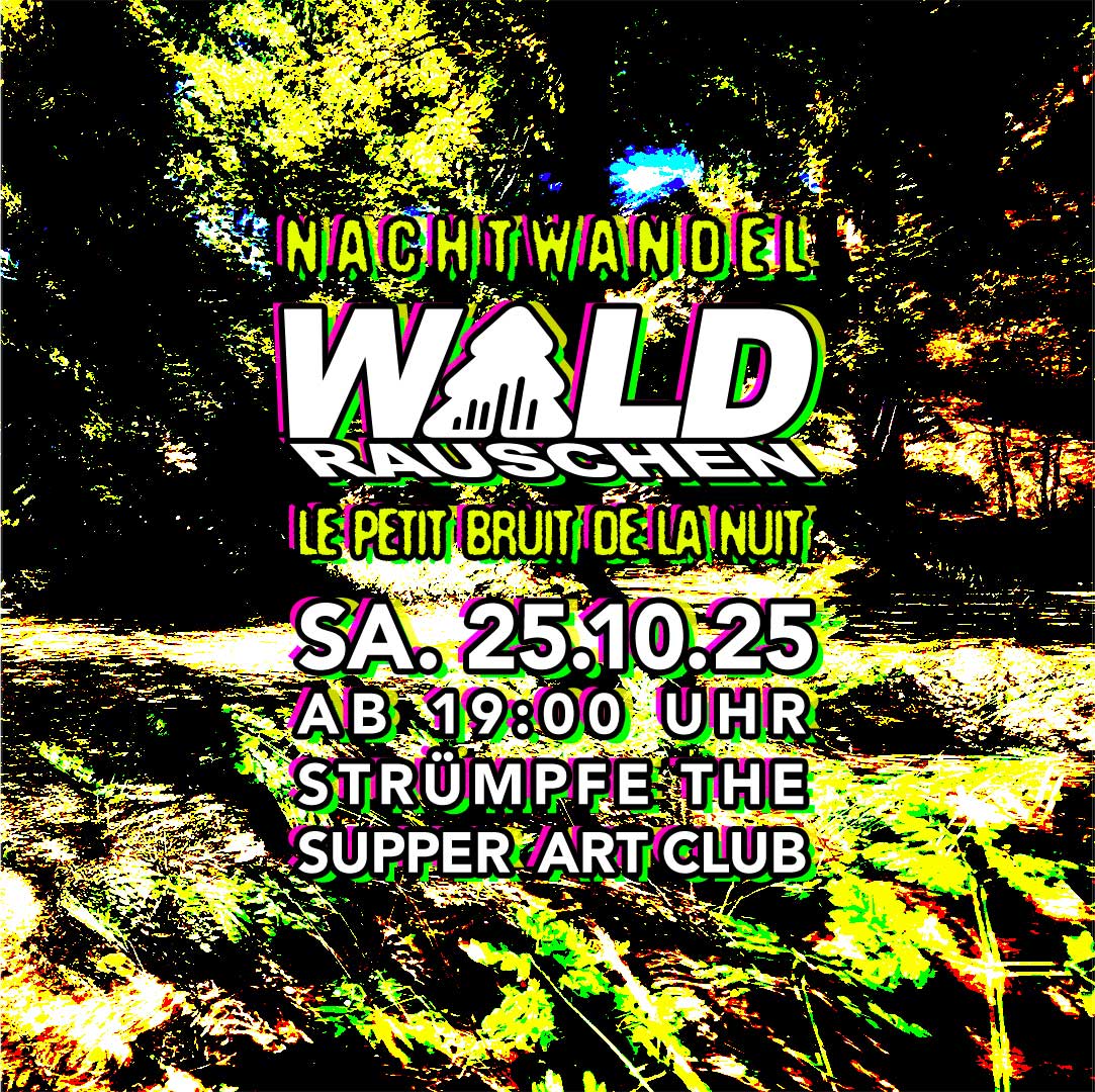 WALDRAUSCHEN - le petit bruit de la nuit /// Samstag, 25.10.25 ab 19:00 /// Nachtwandel Special @ Strümpfe – The Supper-Artclub – Mannheim | Jungbusch